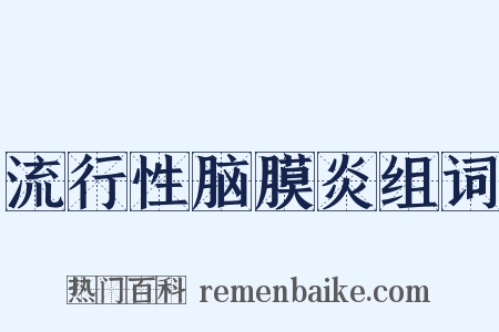 流行性脑膜炎组词是什么意思的图片